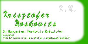 krisztofer moskovits business card